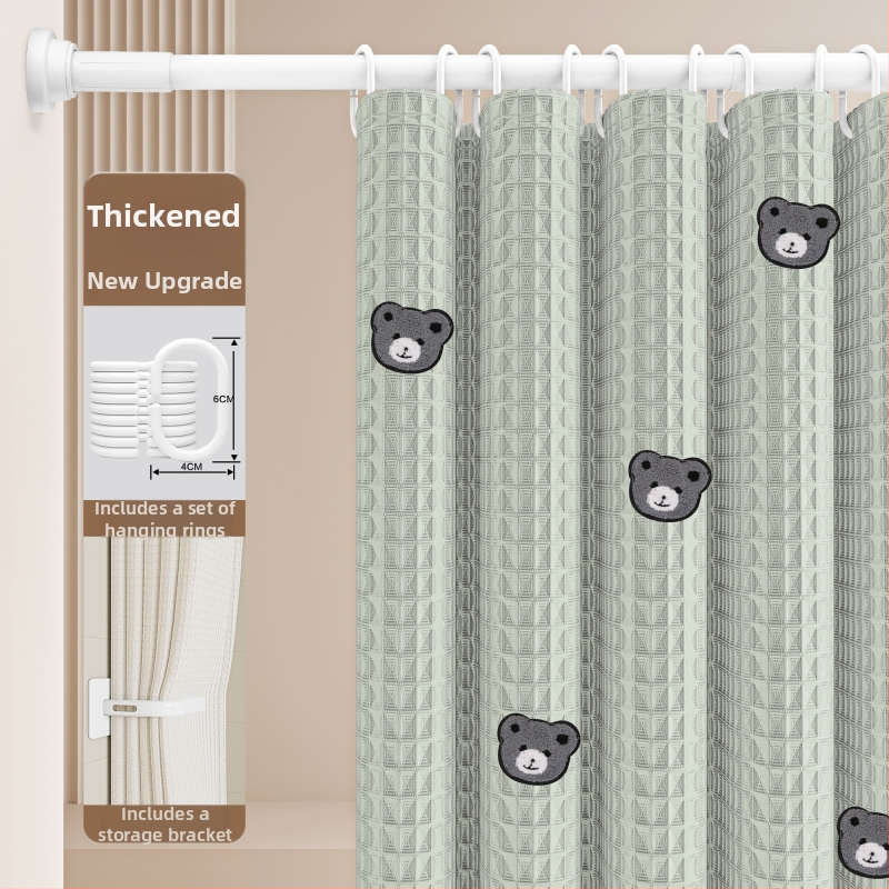 Set sprchových závesov do kúpeľne — Materiál: bavlna a ľan; Štýl: japonský a kórejský; Vzor: 69850; Pôvod: Iné