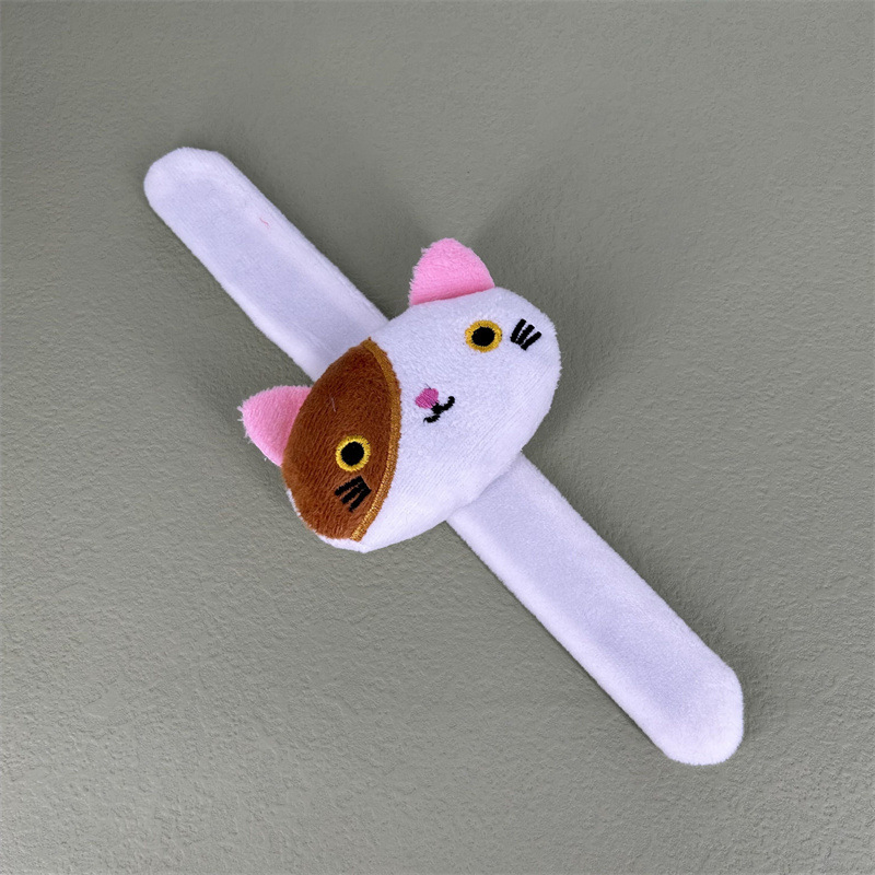 Jucărie din pluș cu pisicuță pentru brățară DIY, îmbrăcare, pluș scurt, umplutură PP bumbac, vârsta 7–14 ani