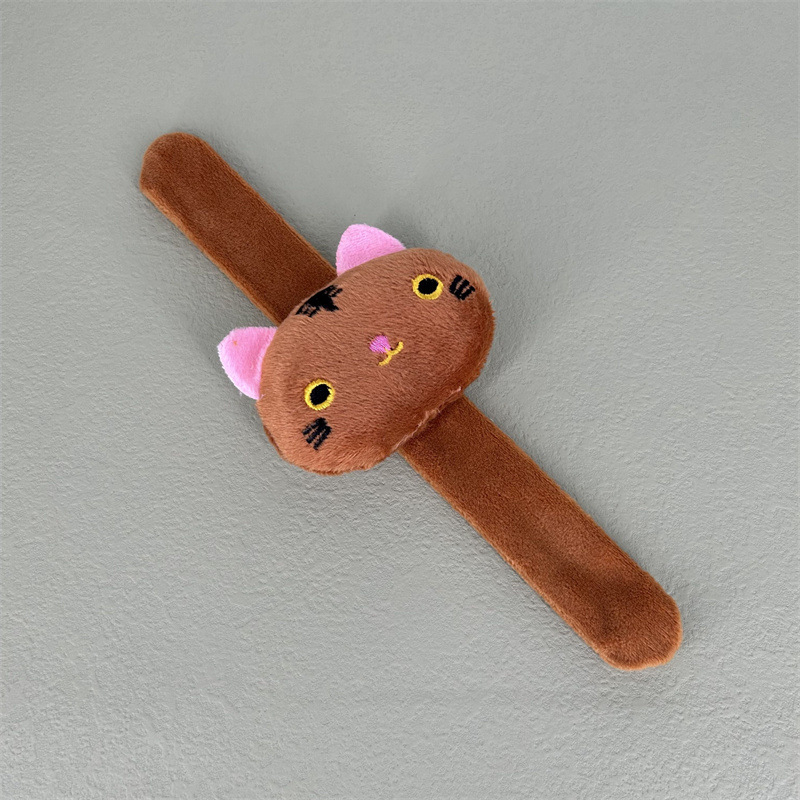 Jucărie din pluș cu pisicuță pentru brățară DIY, îmbrăcare, pluș scurt, umplutură PP bumbac, vârsta 7–14 ani