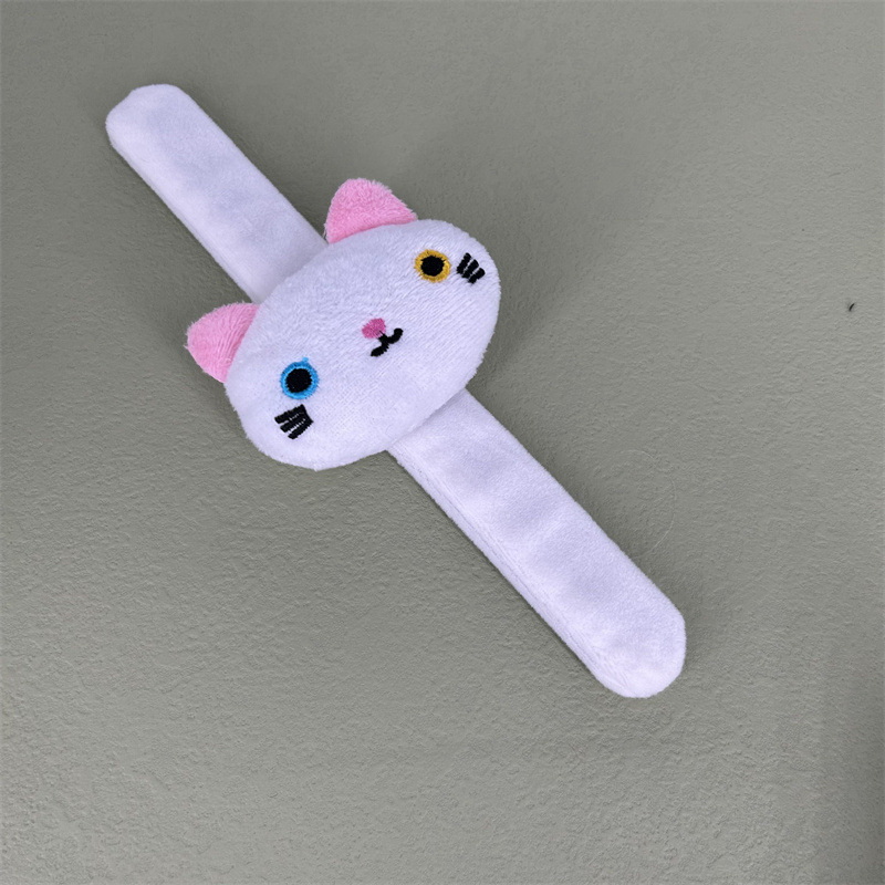 Jucărie din pluș cu pisicuță pentru brățară DIY, îmbrăcare, pluș scurt, umplutură PP bumbac, vârsta 7–14 ani