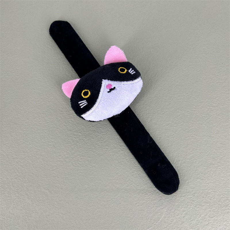 Jucărie din pluș cu pisicuță pentru brățară DIY, îmbrăcare, pluș scurt, umplutură PP bumbac, vârsta 7–14 ani