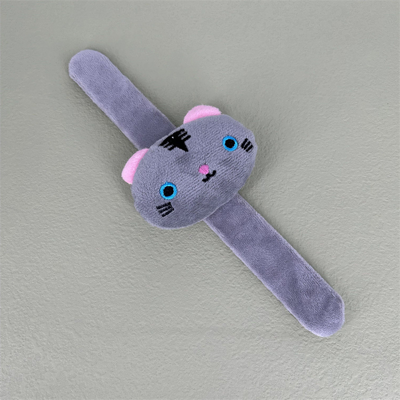 Jucărie din pluș cu pisicuță pentru brățară DIY, îmbrăcare, pluș scurt, umplutură PP bumbac, vârsta 7–14 ani