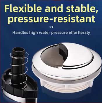 WC öblítő gomb hosszabbító rúddal, ABS műanyag, Saomao márka, nyomógombos működés, injektiós formázás