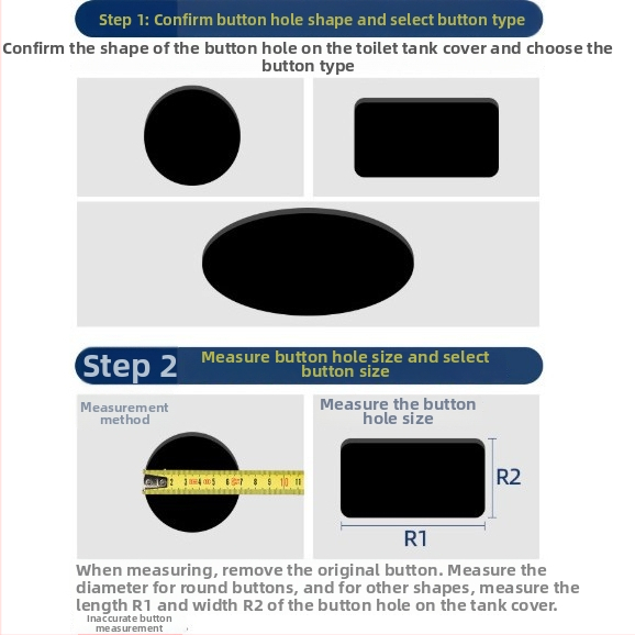 WC öblítő gomb hosszabbító rúddal, ABS műanyag, Saomao márka, nyomógombos működés, injektiós formázás