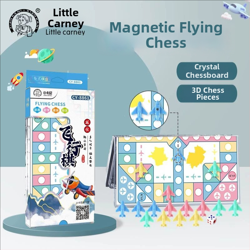 Mágneses összecsukható kristály sakkasztal több játékhoz: Flying Chess, Xiangqi, Gomoku és Go (Mágneses; Összecsukható; Kristály tábla)