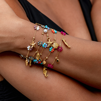 Set brățări Ze Hao din oțel de titan electroplatinat – pentru femei, design original, stil Animale/Zodii, idee cadou, Primăvara 2025