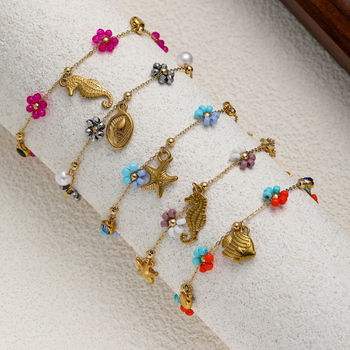 Set brățări Ze Hao din oțel de titan electroplatinat – pentru femei, design original, stil Animale/Zodii, idee cadou, Primăvara 2025