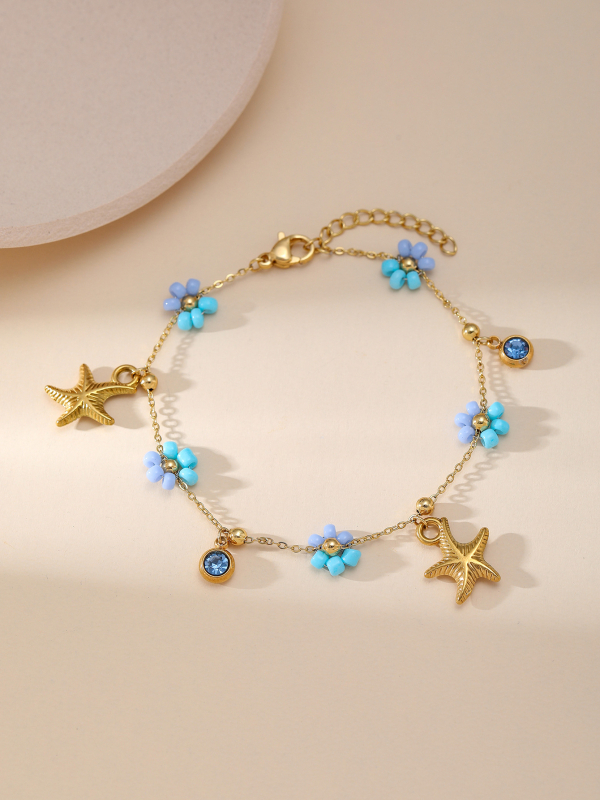 Set brățări Ze Hao din oțel de titan electroplatinat – pentru femei, design original, stil Animale/Zodii, idee cadou, Primăvara 2025