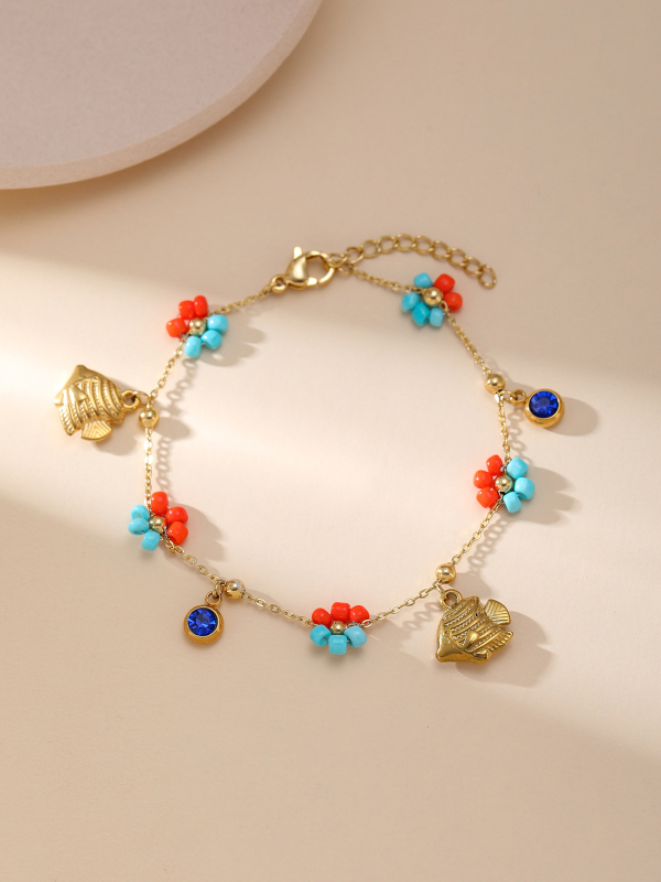 Set brățări Ze Hao din oțel de titan electroplatinat – pentru femei, design original, stil Animale/Zodii, idee cadou, Primăvara 2025