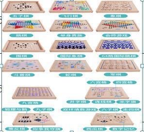 Set de jocuri din lemn 27 în 1: șah, dame și șah chinezesc (Xiangqi) – jucărie educațională de birou pentru copii 7–14 ani