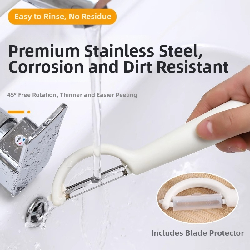Függőleges rozsdamentes acél gyümölcs- és zöldséghámozó és kaparó, multifunkcionális konyhai eszköz