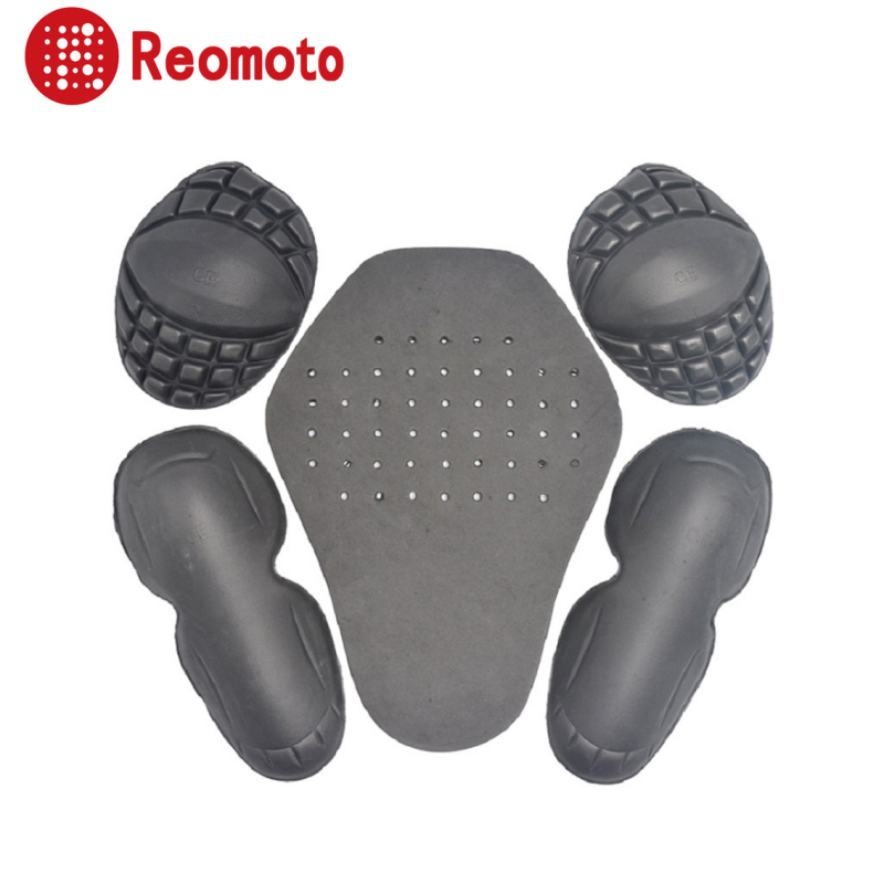 Set de protecție pentru motocicletă, cinci piese, cu protecții EVA integrate: coate, umeri, genunchi și spate