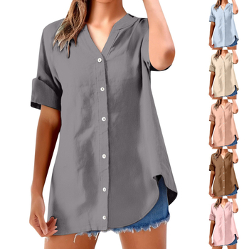 Ing álló gallérral, rövid ujjú, középméretű (Kender 95%+; Poliészter <30%)