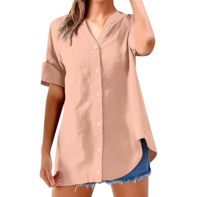 Ing álló gallérral, rövid ujjú, középméretű (Kender 95%+; Poliészter <30%)