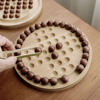 Set de șah din lemn pentru familie și copii, șah tradițional, ambalaj blister, stimulează interacțiunea părinte-copil și dezvoltarea interesului, potrivit pentru 4–60 de ani