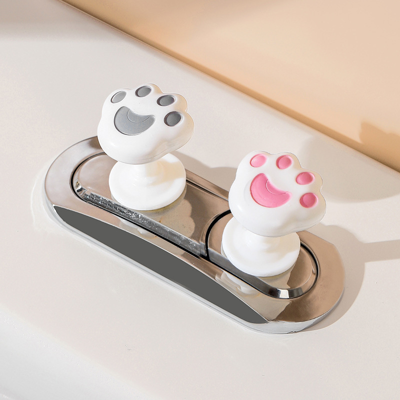 Ridicător capac toaleta în formă de labă de pisică – ABS, autoadeziv, fără atingere, set 2 buc.