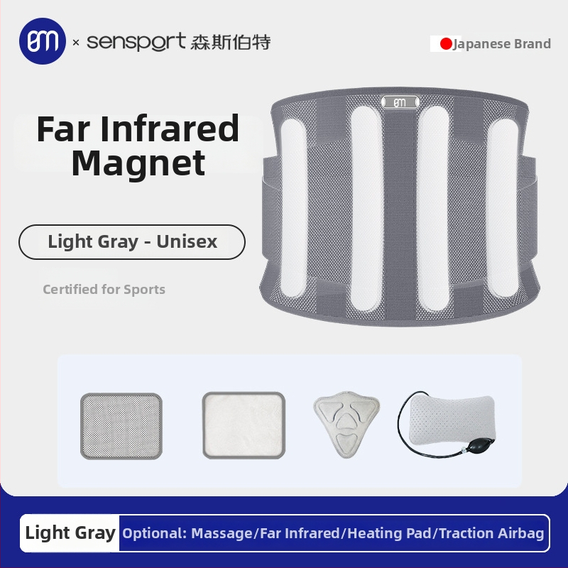 Deréktámasz öv, könnyű és légáteresztő, infravörös melegítéssel, poliészter rost