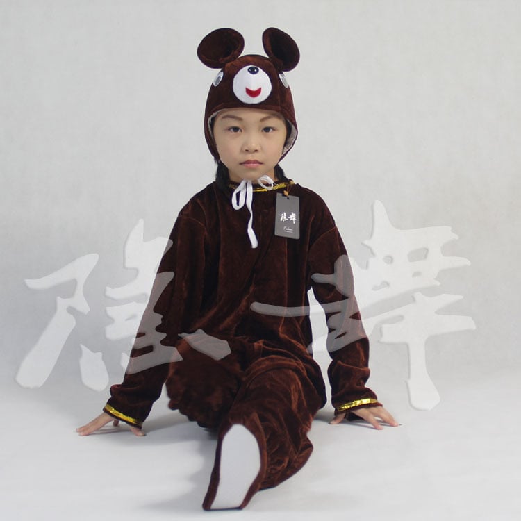 Детски сценичен костюм за танцова постановка, неутрална кройка, златен велур, нейлон 100%