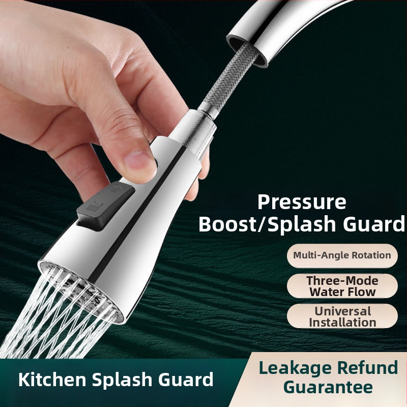 Konyhai mosogató csaptelepi kihúzható fúvóka – habosító, anti-spric, teleszkópos csere, ABS