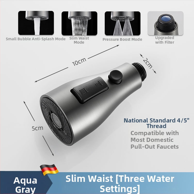 Konyhai mosogató csaptelepi kihúzható fúvóka – habosító, anti-spric, teleszkópos csere, ABS