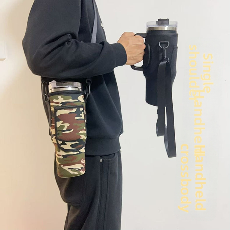 Prenosná taška na fľašu vody pre deti — Kejue, textilný materiál, možnosť potlače loga, ochranný kryt na pohár, balenie 44×44×56