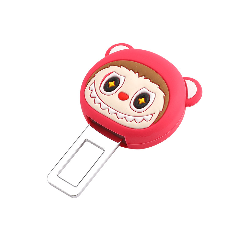 Clip interior de mașină pentru centură, cu extensie și conector de blocare, stil cuplu (Metal + silicon, Model Qe8930, imprimare logo disponibilă, personalizare disponibilă)