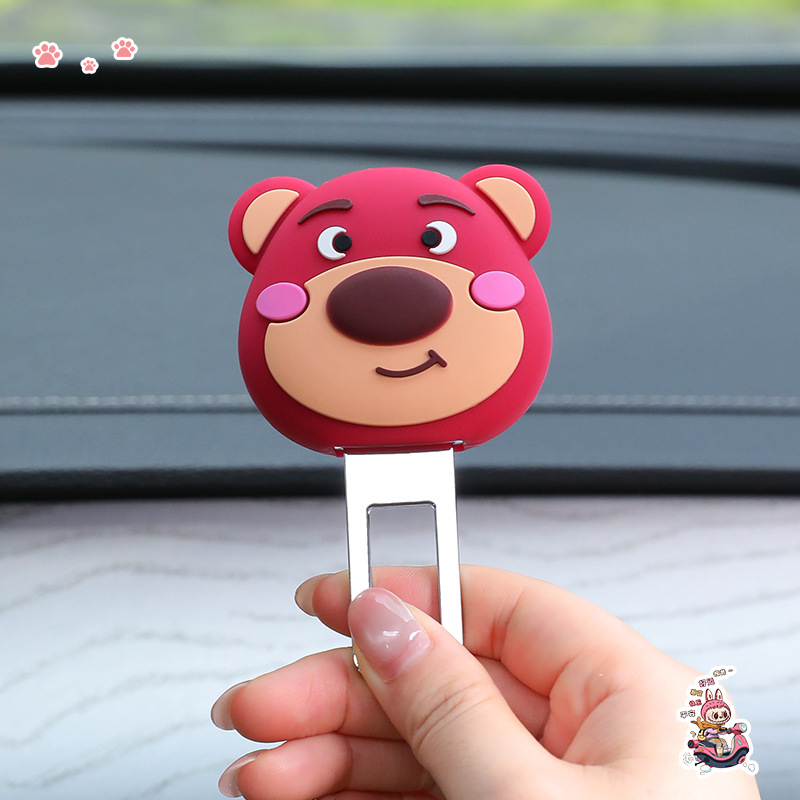 Clip interior de mașină pentru centură, cu extensie și conector de blocare, stil cuplu (Metal + silicon, Model Qe8930, imprimare logo disponibilă, personalizare disponibilă)