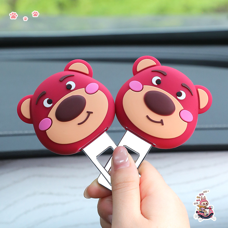 Clip interior de mașină pentru centură, cu extensie și conector de blocare, stil cuplu (Metal + silicon, Model Qe8930, imprimare logo disponibilă, personalizare disponibilă)