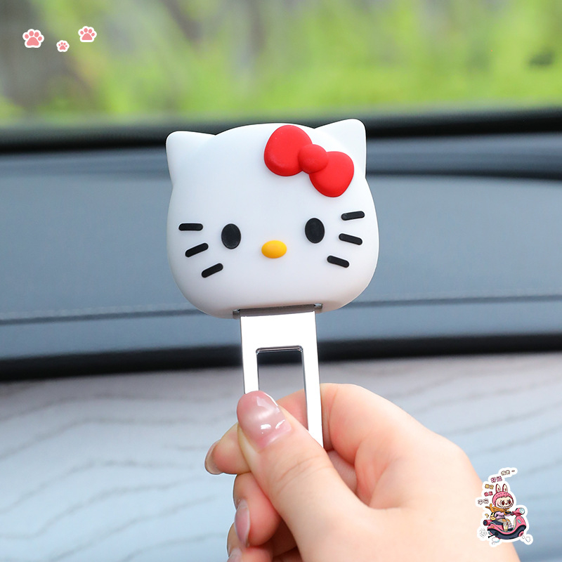 Clip interior de mașină pentru centură, cu extensie și conector de blocare, stil cuplu (Metal + silicon, Model Qe8930, imprimare logo disponibilă, personalizare disponibilă)