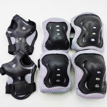 Set de protecție pentru copii – genunchiere, protecții pentru coate și încheieturi – 6 piese, pentru roller, ciclism, schi și skateboard (Părți: Genunchi, Coate, Încheieturi; Pentru copil; Sport: Roller)