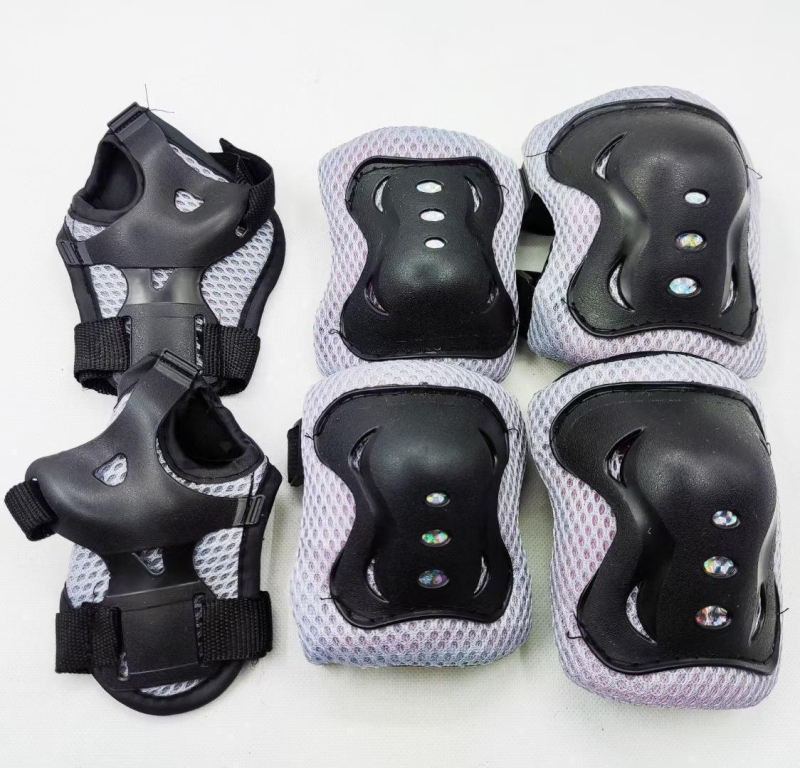 Set de protecție pentru copii – genunchiere, protecții pentru coate și încheieturi – 6 piese, pentru roller, ciclism, schi și skateboard (Părți: Genunchi, Coate, Încheieturi; Pentru copil; Sport: Roller)