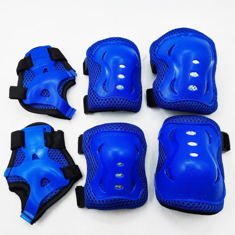 Set de protecție pentru copii – genunchiere, protecții pentru coate și încheieturi – 6 piese, pentru roller, ciclism, schi și skateboard (Părți: Genunchi, Coate, Încheieturi; Pentru copil; Sport: Roller)