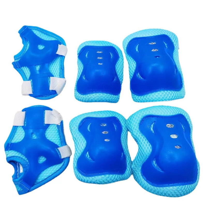 Set de protecție pentru copii – genunchiere, protecții pentru coate și încheieturi – 6 piese, pentru roller, ciclism, schi și skateboard (Părți: Genunchi, Coate, Încheieturi; Pentru copil; Sport: Roller)