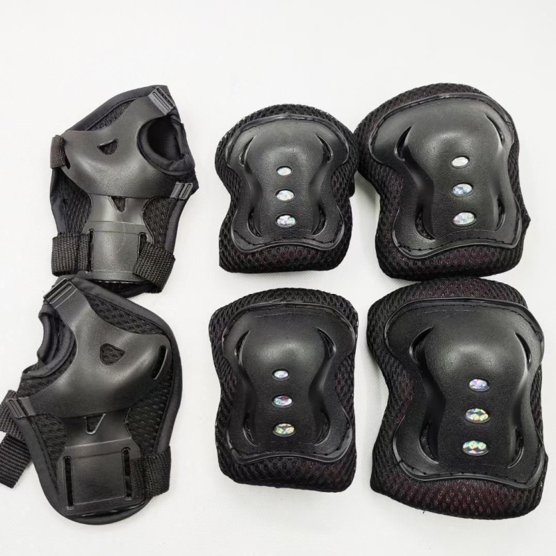 Set de protecție pentru copii – genunchiere, protecții pentru coate și încheieturi – 6 piese, pentru roller, ciclism, schi și skateboard (Părți: Genunchi, Coate, Încheieturi; Pentru copil; Sport: Roller)