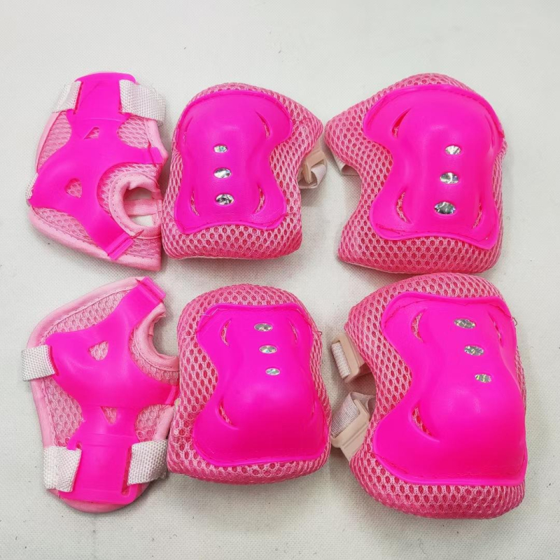 Set de protecție pentru copii – genunchiere, protecții pentru coate și încheieturi – 6 piese, pentru roller, ciclism, schi și skateboard (Părți: Genunchi, Coate, Încheieturi; Pentru copil; Sport: Roller)