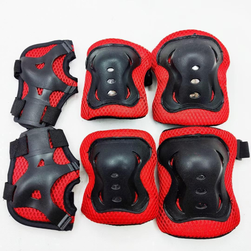 Set de protecție pentru copii – genunchiere, protecții pentru coate și încheieturi – 6 piese, pentru roller, ciclism, schi și skateboard (Părți: Genunchi, Coate, Încheieturi; Pentru copil; Sport: Roller)