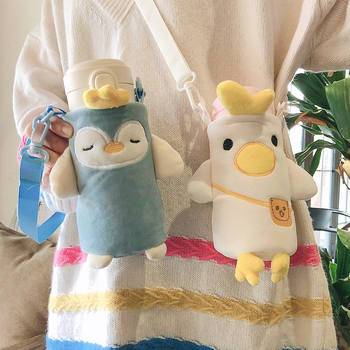 Acoperire din pluș pentru ceașcă, iarnă, stil desen animat, detașabilă și lavabilă, izolație, 10 buc./pachet, Brand Beautiful Bubble