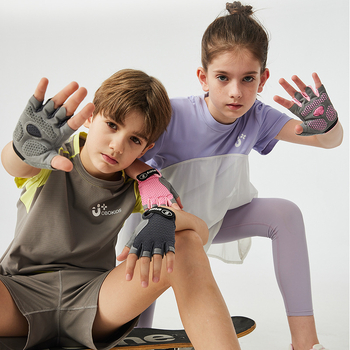 Mănuși pentru copii cu degete parțiale pentru antrenament la bară, subțiri, antiderapante, rezistente la uzură, protecție a palmei, brand Friendly