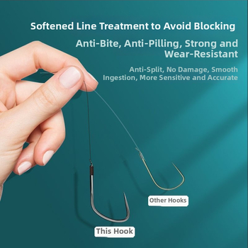 Sichuan diaoweng Dupla horog – tüske nélküli, 100 db, tóparti horgászathoz