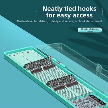 Sichuan diaoweng Dupla horog – tüske nélküli, 100 db, tóparti horgászathoz