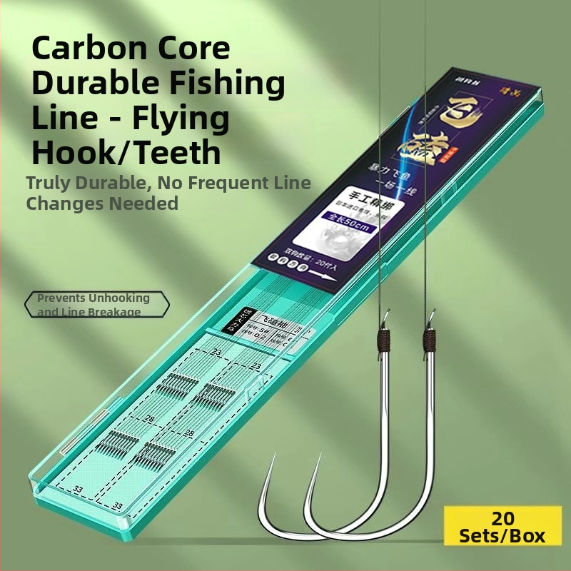 Sichuan diaoweng Dupla horog – tüske nélküli, 100 db, tóparti horgászathoz