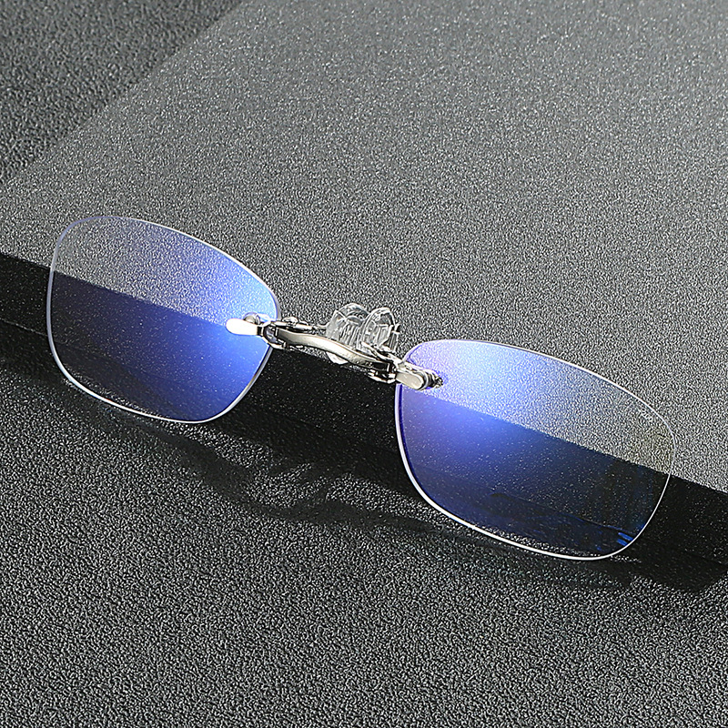 Ochelari de lectură fără ramă, cu clips pentru bărbați și femei, ultra-ușoare, lentile asferice anti-lumină albastră și scară gravată cu laser (greutate 6.3–8.2 g)