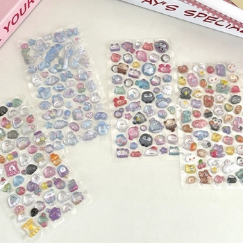 Autocolante 3D în stil japonez cu personaje de desene animate pentru decorarea carcasei telefonului, fabricate manual, design minimalist