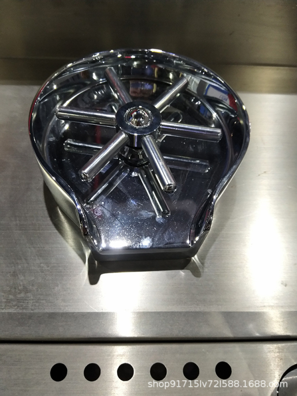 Duză de spălat pahare pentru chiuveta bucătărie, corp din cupru, montaj prin gaură, deschidere spirală, construcție cu articulație unică, miez de valve din cupru