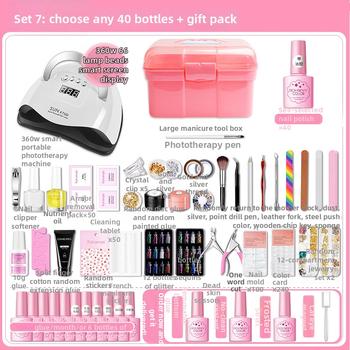 Σετ μανικιούρ για αρχάριους με λαμπτήρα σκλήρυνσης γέλης και Cat Eye gel