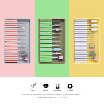 Σετ κεφαλών λείανσης νυχιών με κεραμικά εργαλεία λείανσης από κράμα βολφραμίου-χάλυβα, 60 g, συσκευασμένο σε κουτί