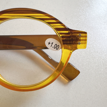 Kerek keretű szemüveg PC lencsékkel és PC kerettel, anti-kék fény, teljes keret, irodalmi retro stílus idős korosztálynak