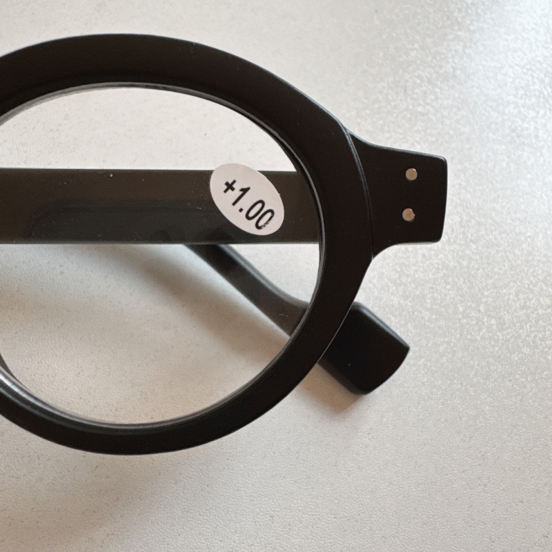 Kerek keretű szemüveg PC lencsékkel és PC kerettel, anti-kék fény, teljes keret, irodalmi retro stílus idős korosztálynak