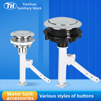 WC tartály gomb, PP anyag, előre/oldal/felso nyomás, modern minimalista stílus