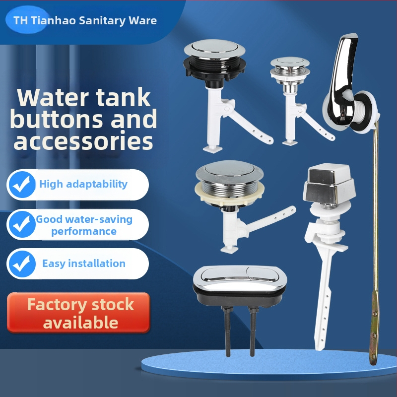 WC tartály gomb, PP anyag, előre/oldal/felso nyomás, modern minimalista stílus